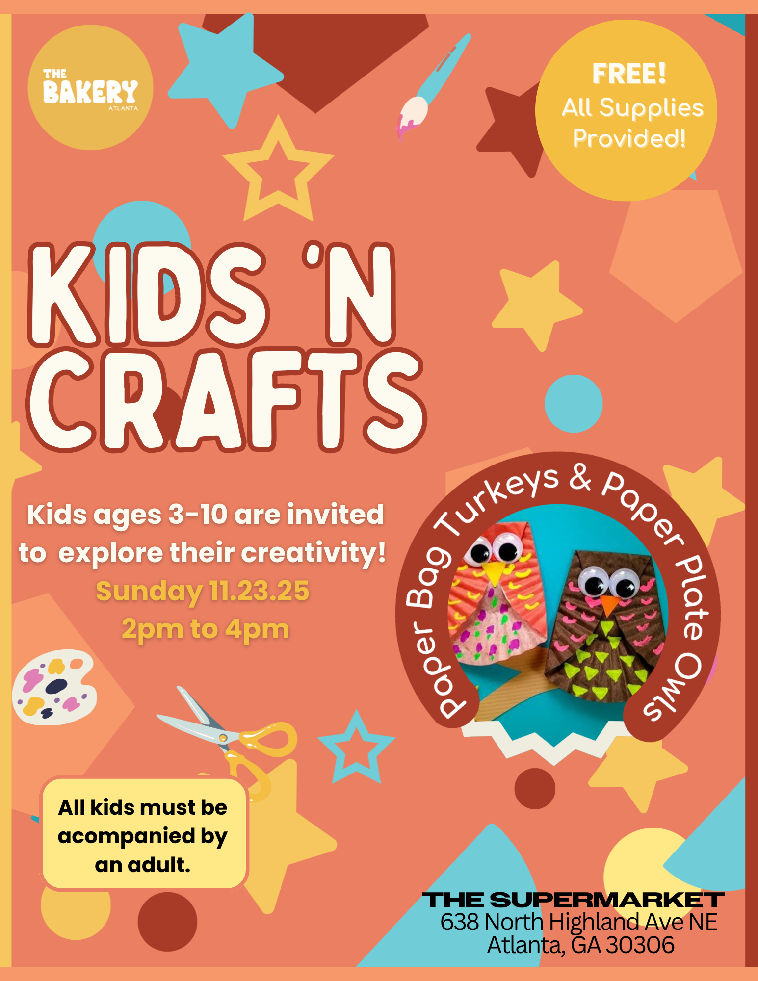 Kids 'N Crafts ~ Paper Bag Turkeys & Paper Plate Owls