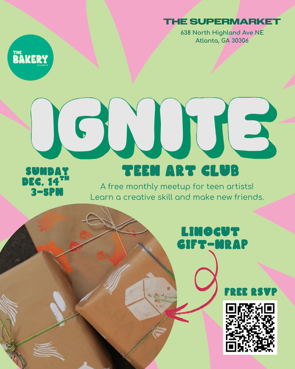 Ignite: Teen Art Club ~ Linocut Gift Wrap