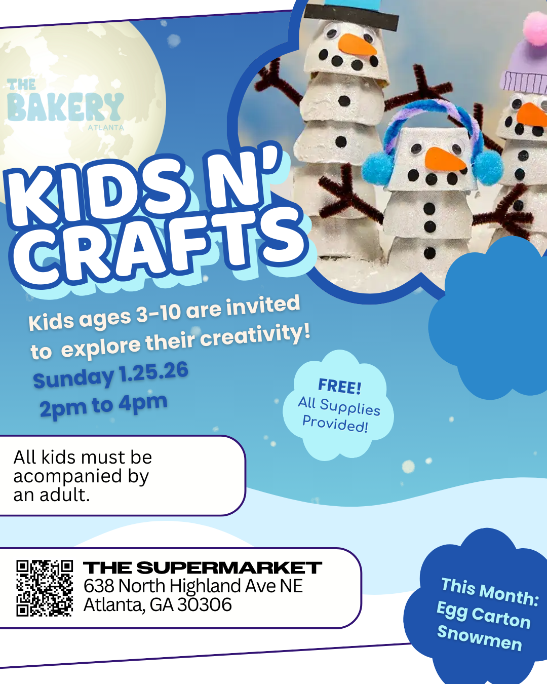 Kids 'N Crafts ~ Egg Carton Snowmen