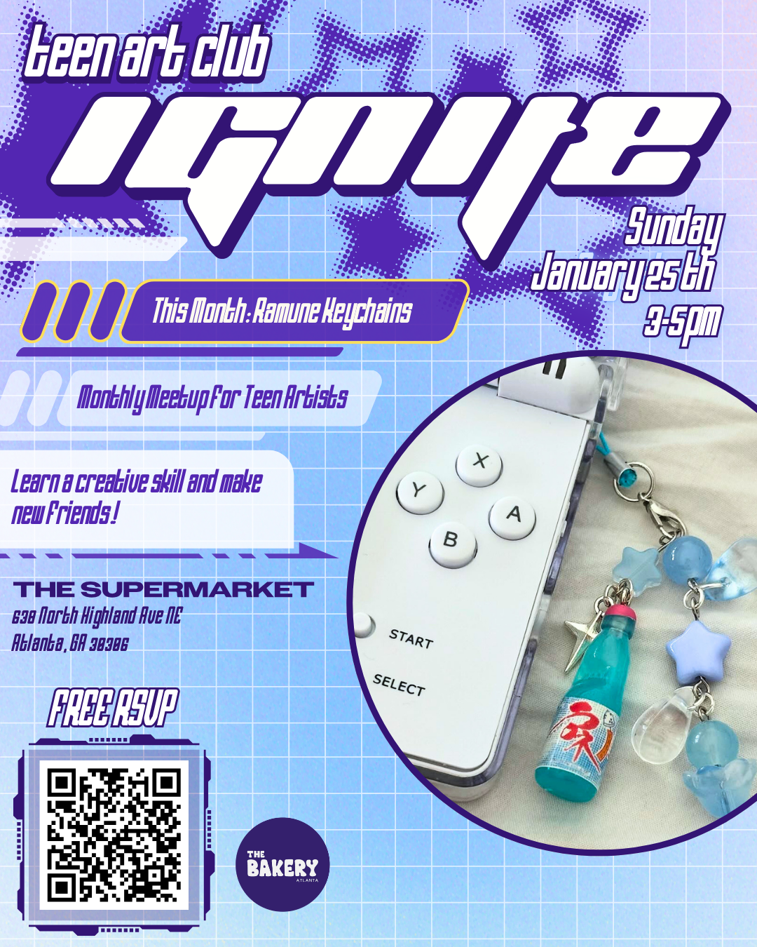 Ignite: Teen Art Club ~ Ramune Keychains