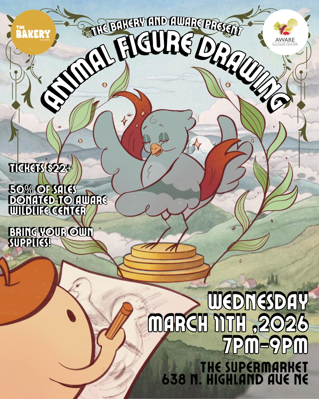 Animal Figure Drawing with AWARE Birds