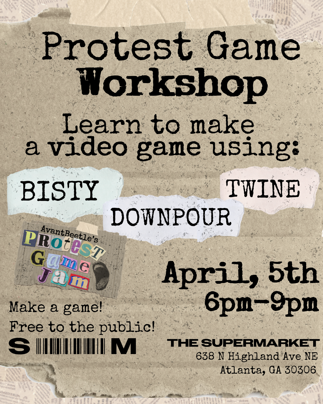 Make a Protest Video Game - Beginner Workshop (AvantBeetle Protest Game Jam)