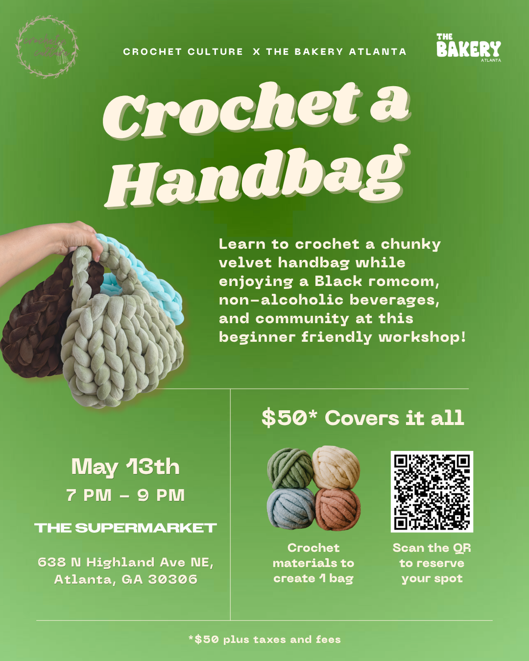 Crochet Bag Workshop + Film Screening with Crochet Culture Store