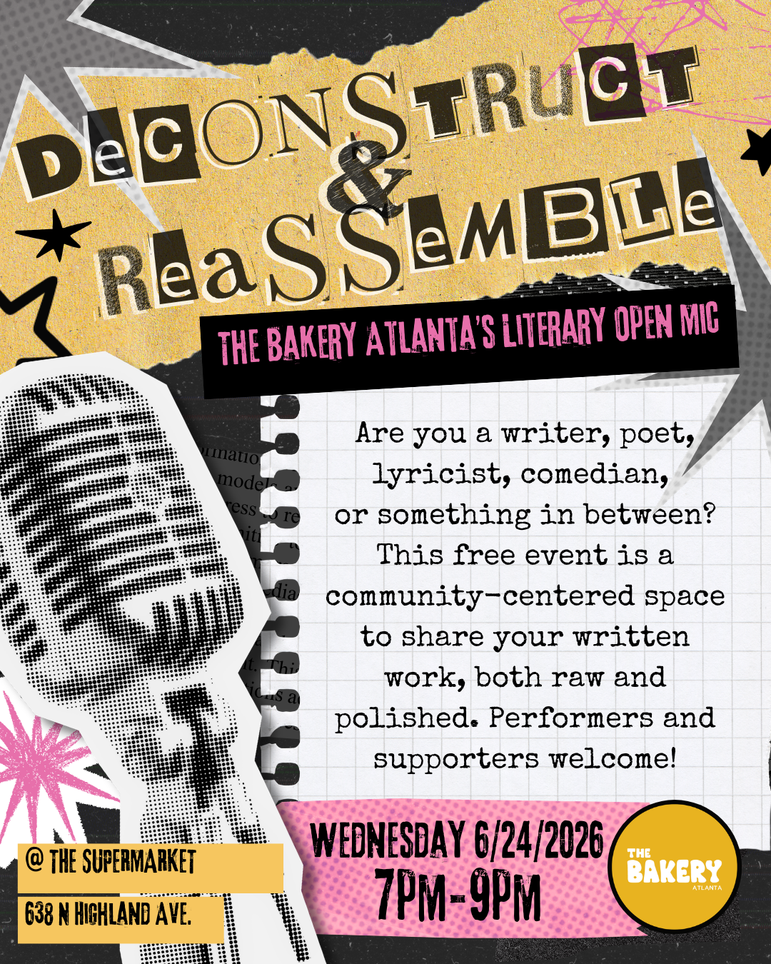 Deconstruct and Reassemble - June Literary Open Mic