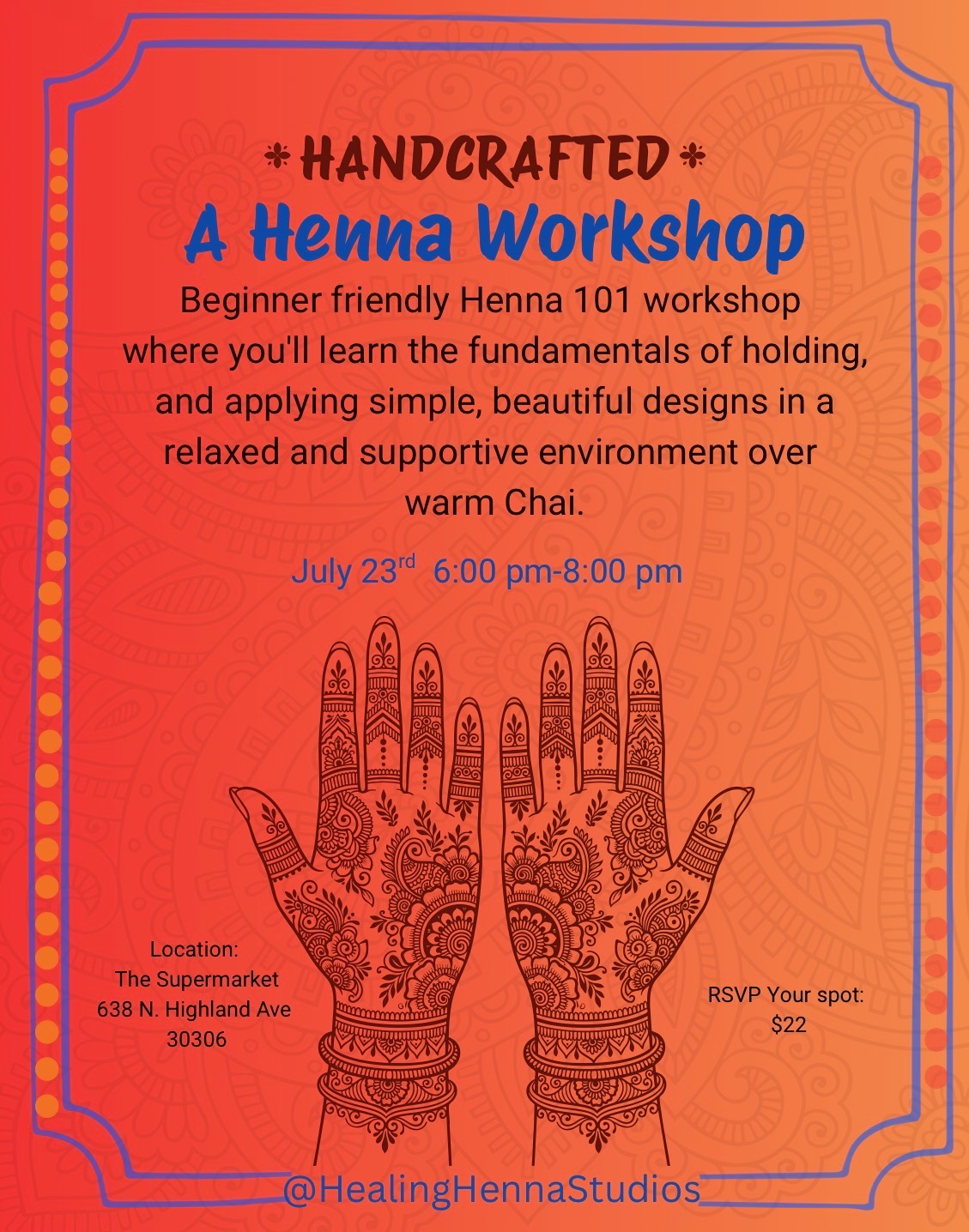 Healing Henna Workshop
