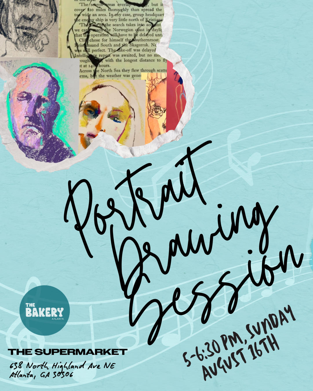 Live Portrait Drawing Session to Music - August