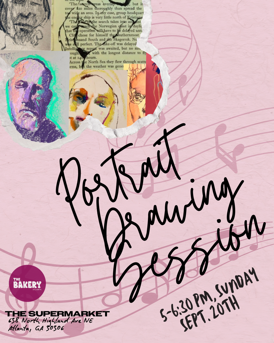 Live Portrait Drawing Session to Music - September