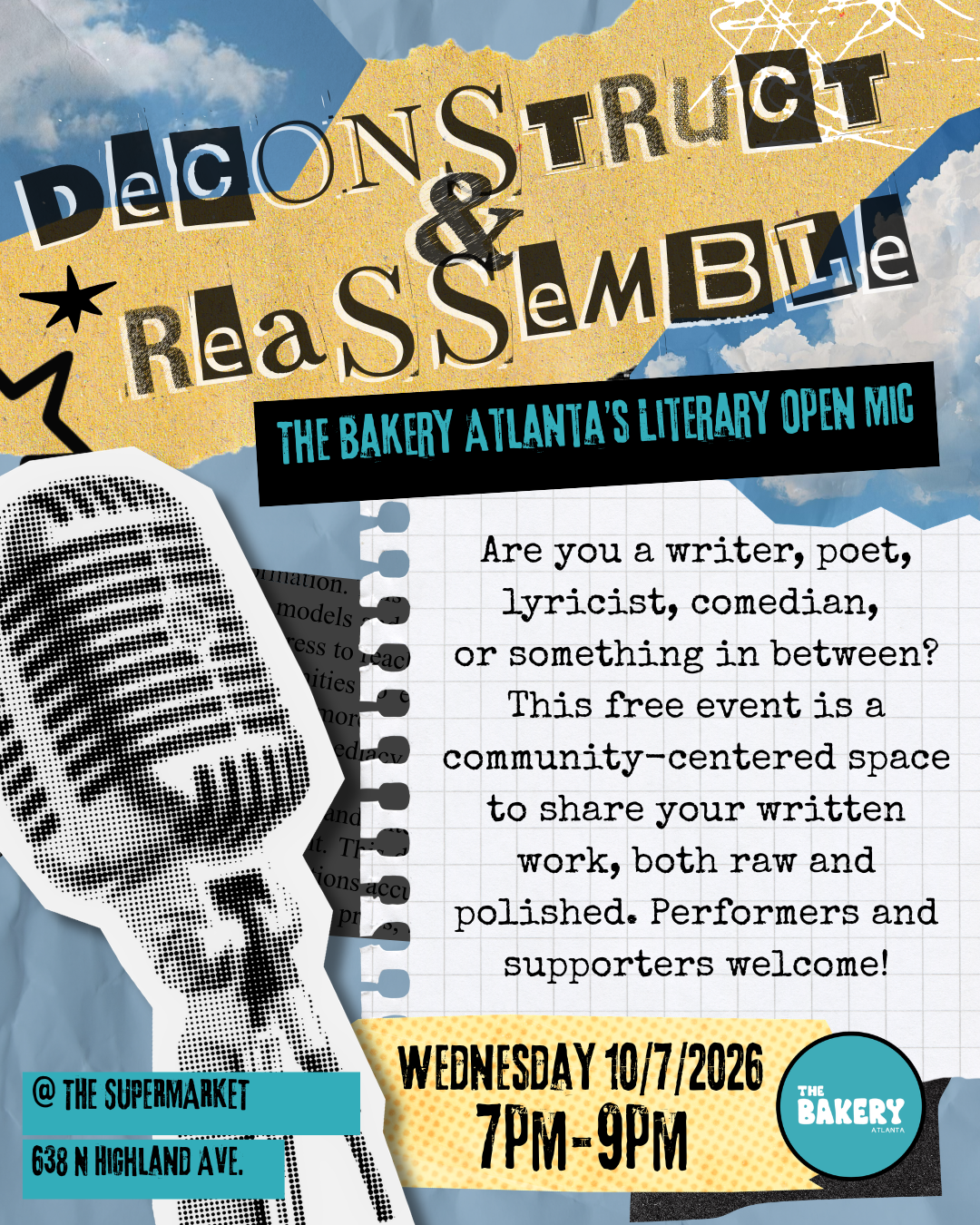 Deconstruct and Reassemble ~ October Literary Open Mic