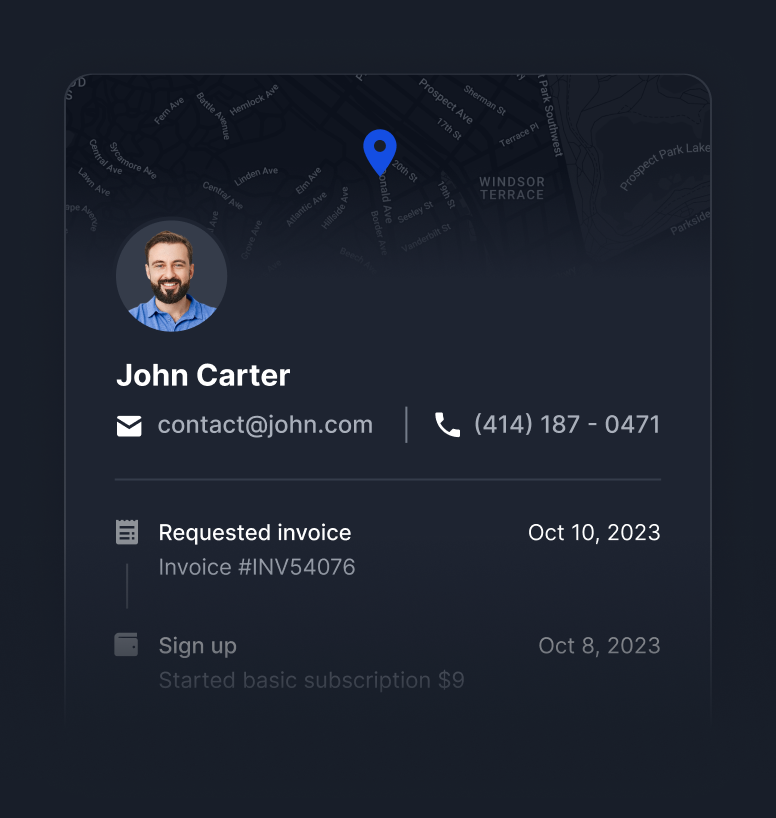 User Information - Dataplus X Webflow Template