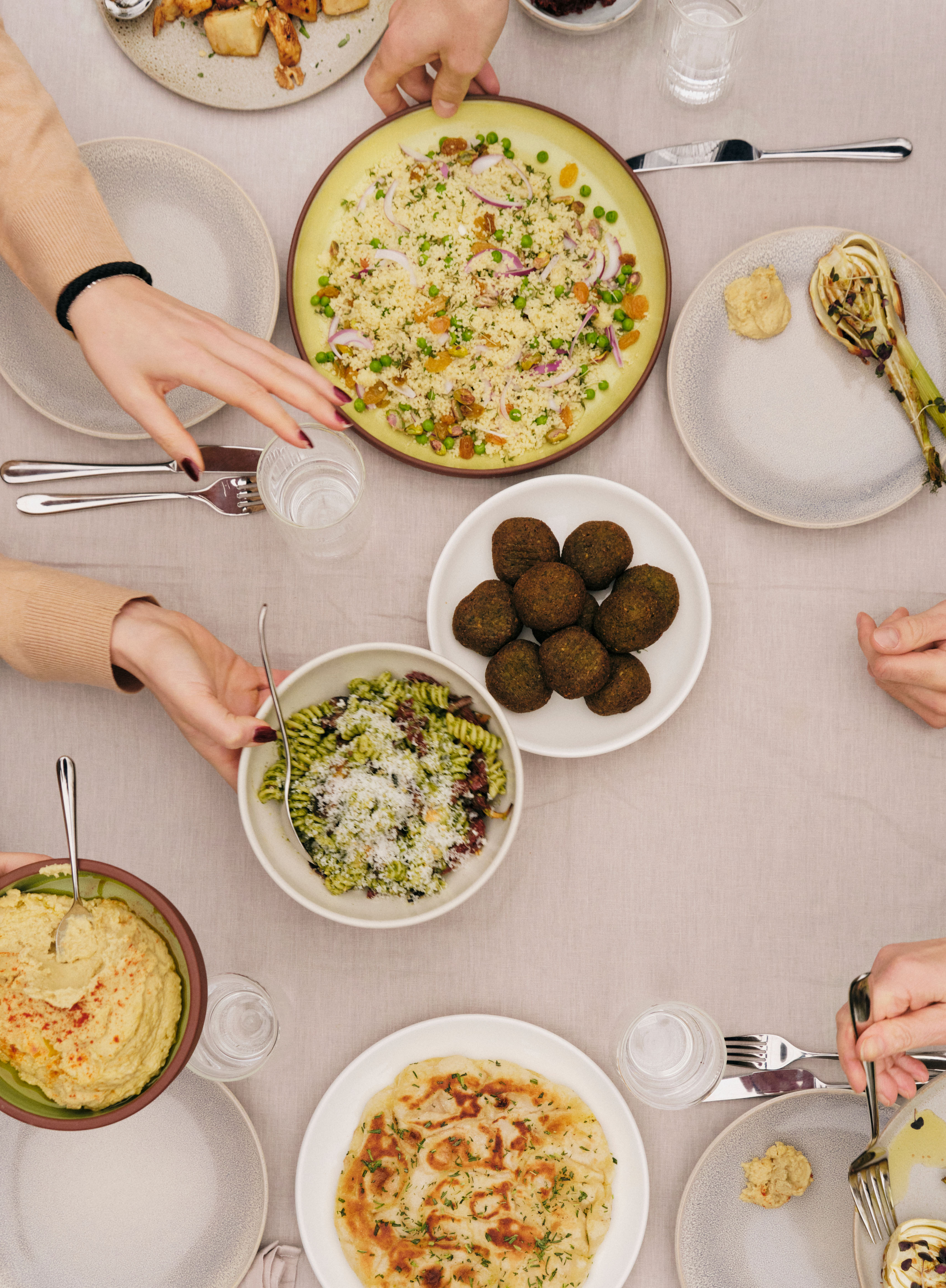 Udvalg af frokostmenu