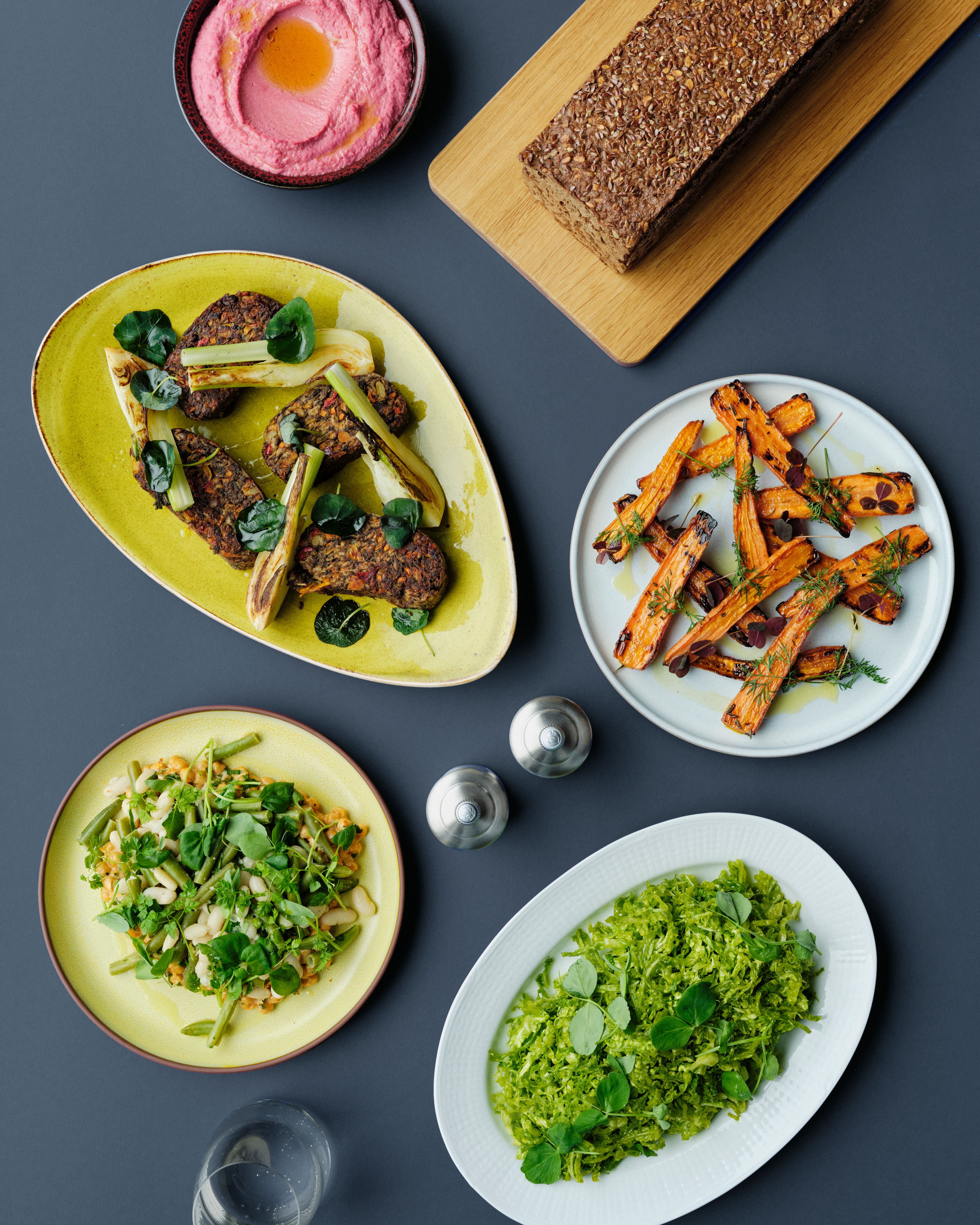 Udvalg af frokostmenu