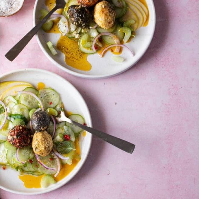 a gorgeous looking bowl of vegetables in a salad