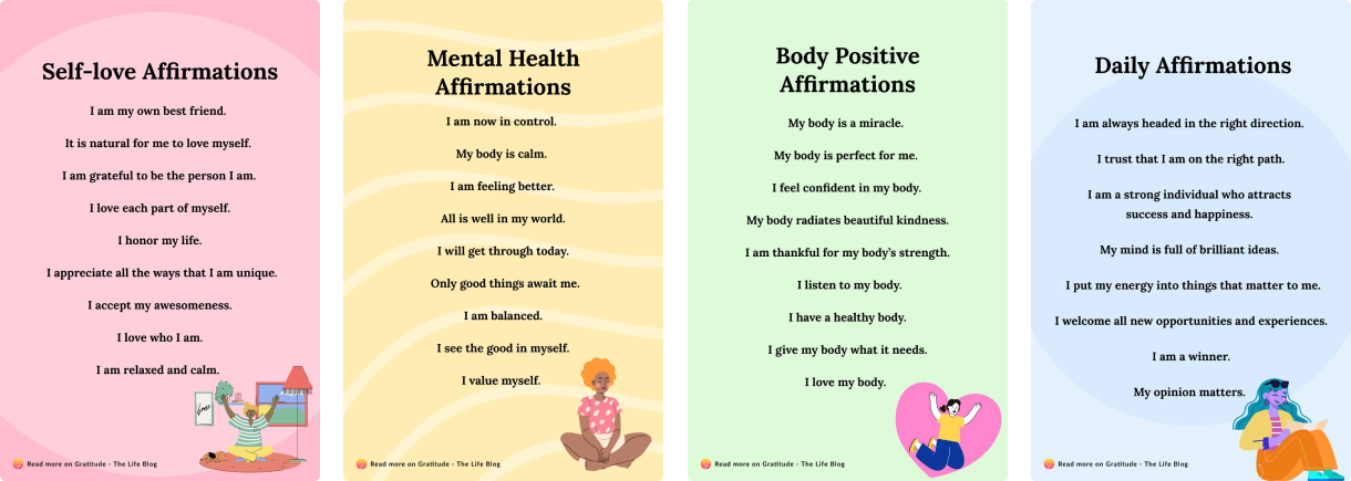 Affirmations and quotes