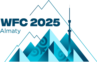 Logo for the WFC 2025 event in Almaty