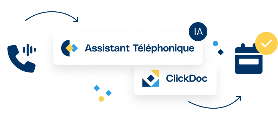 Connexion de l'assistant téléphonique à la prise de rendez-vous via ClickDoc Pro