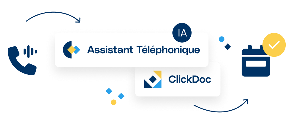 Connexion de l'assistant téléphonique à la prise de rendez-vous via ClickDoc Pro