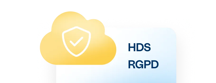Infographie sur les certificats HDS et RGPD.
