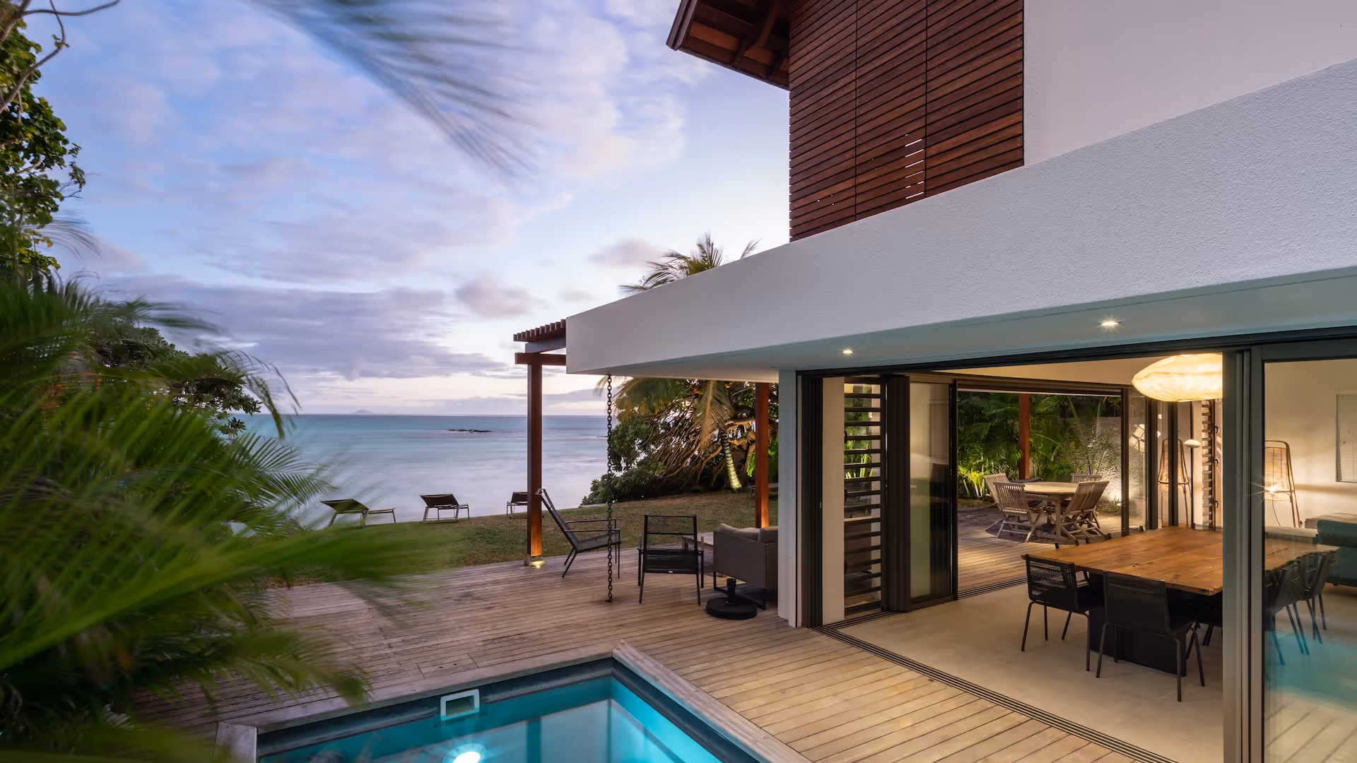 Villa Rubis at the golden hour