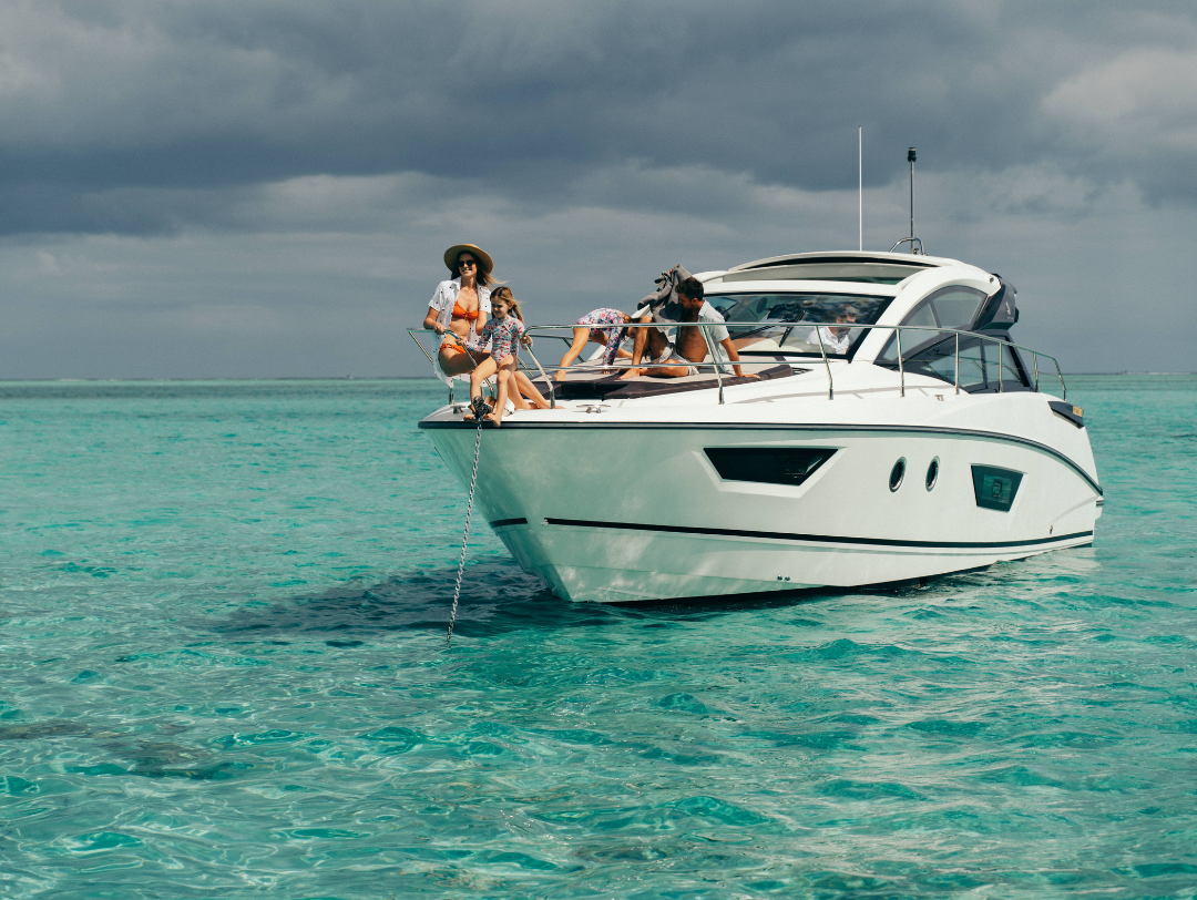 Family on a muse villas boat trip