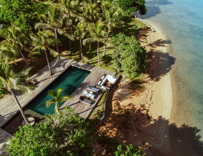 Private beachfront luxury pool at muse villas 
