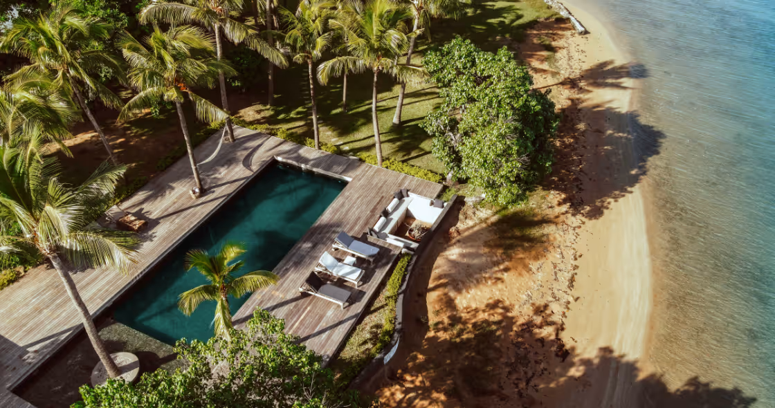 Private beachfront luxury pool at muse villas 