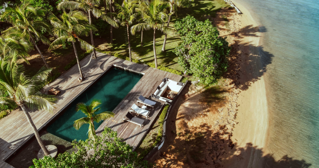 Private beachfront luxury pool at muse villas