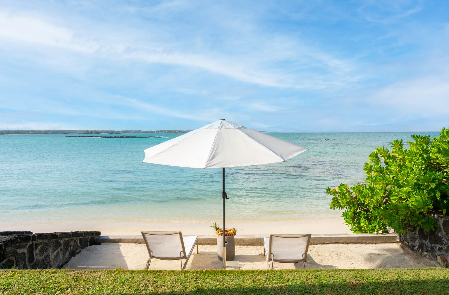 Beach view from the villa