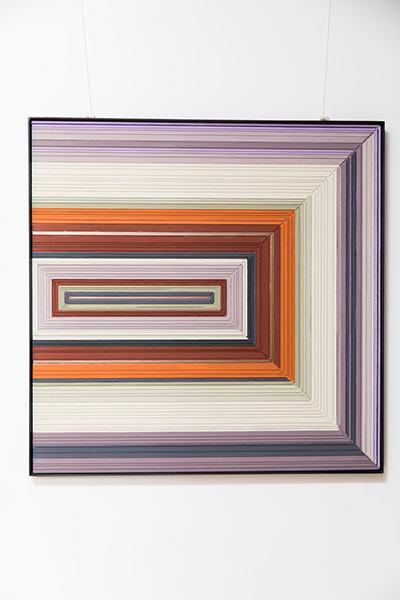 Abstract Painting by Helene Dawans
Belgian painter Helene Dawans worked on this abstract composition in layers of orange, purple, and grey to create a dynamic interplay of color and form, evoking both energy and introspection. Dawans’ masterful use of texture and tonal contrast invites viewers to explore the painting from multiple perspectives, making each glance a unique visual experience. A contemporary work that embodies emotion, movement, and modern sophistication. Helene Dawans explores movement and colors on wooden panels since many years. Each composition is presented with a black steel frame. 