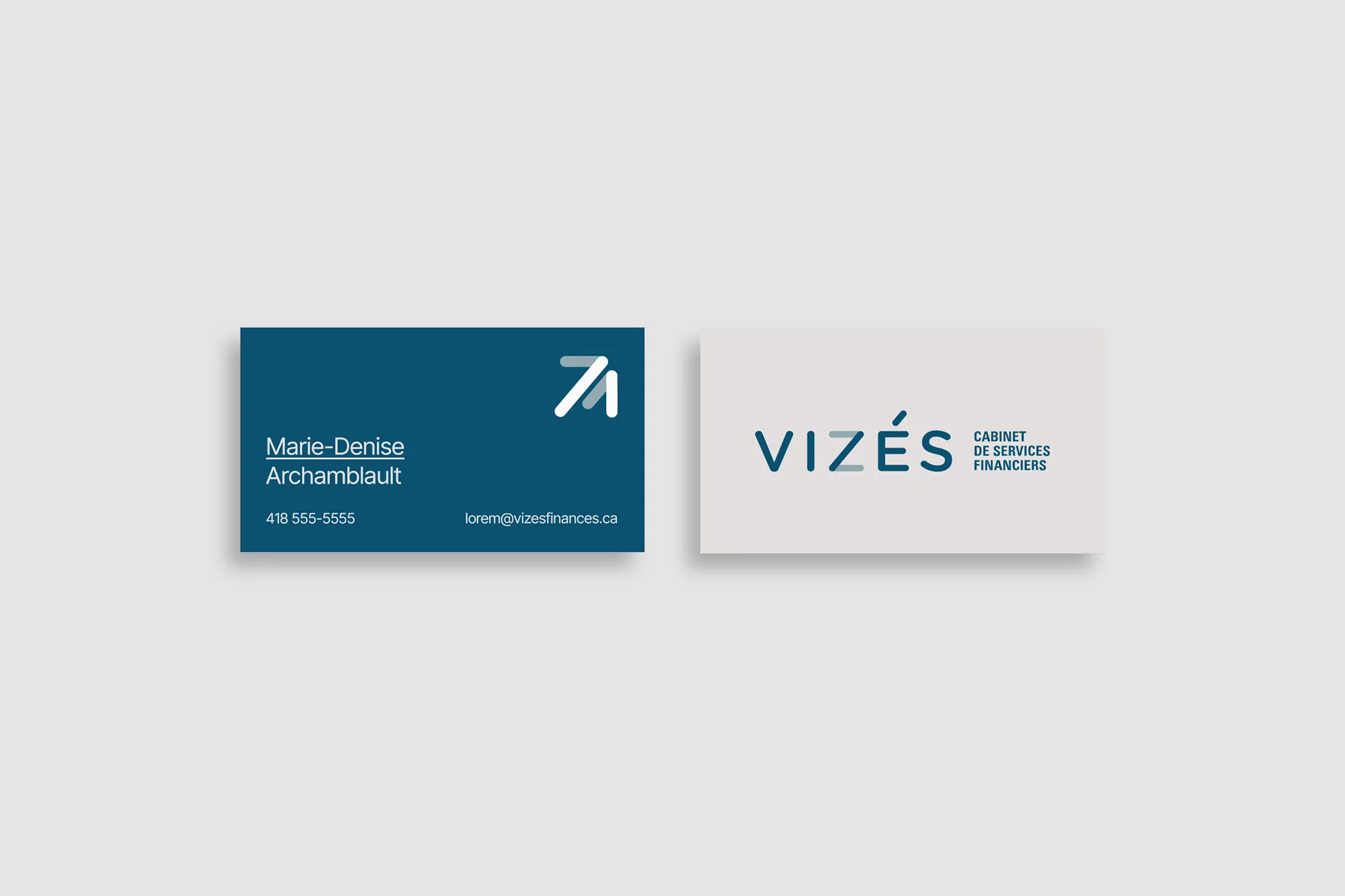 Cartes professionnelles de Vizés Cabinet de services financiers