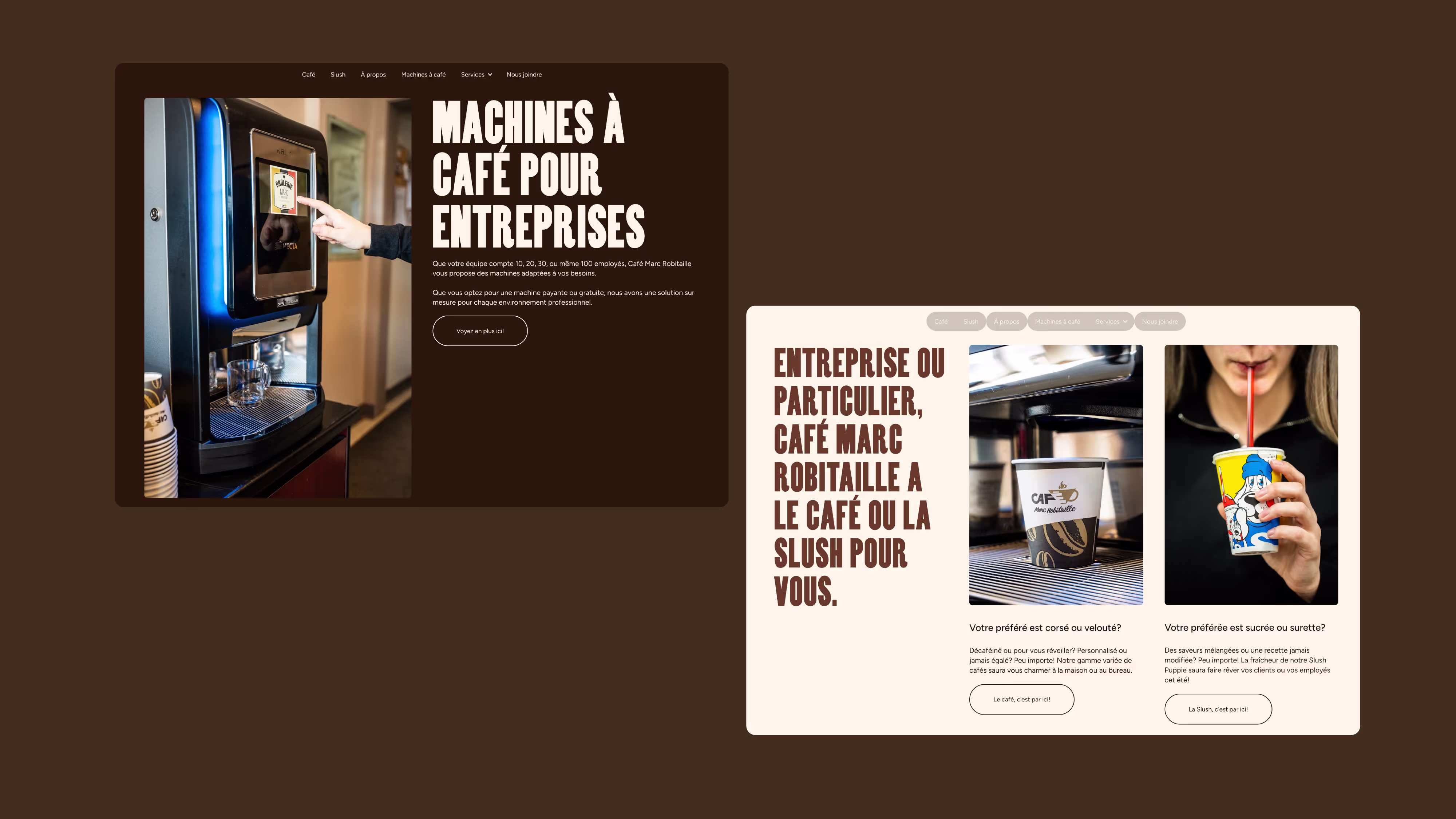 Site Web de Café Marc Robitaille
