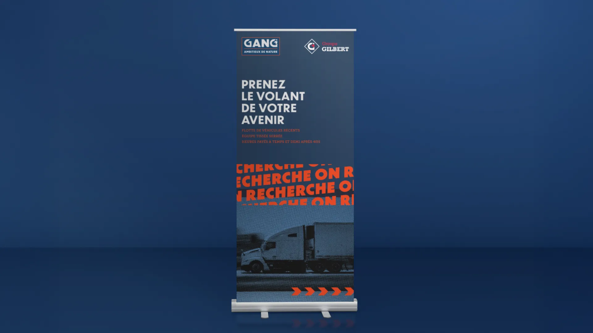 Kakémono de recrutement de Groupe Gilbert