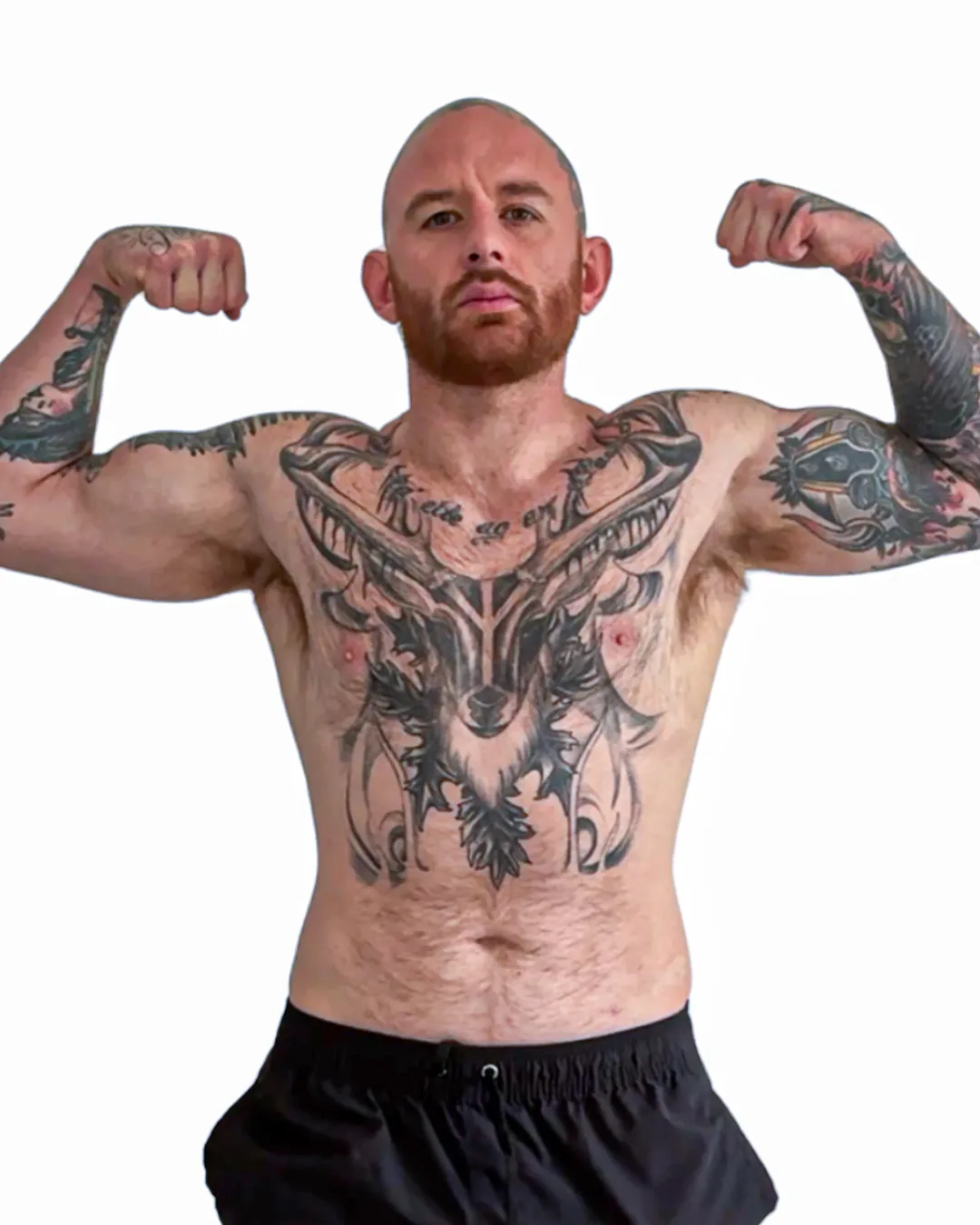 Andrew Lewis before photo, 2025, at 210 pounds