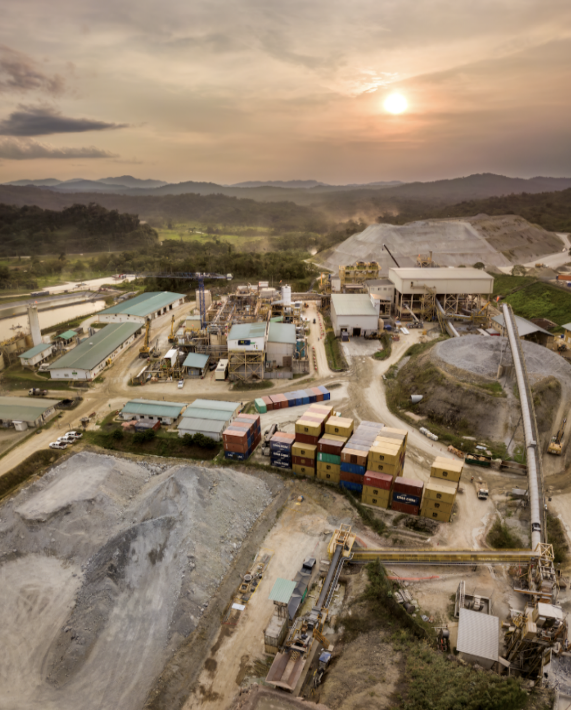 Aerial view of the Fruta del Norte Mine