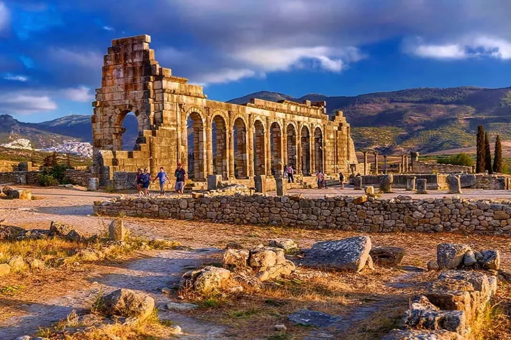 Set out on a guided tour to explore Volubilis, Morocco’s most important Roman archaeological site. Continue to imperial Meknes to see its historic gates and palaces, then visit a boutique wine estate for a curated tasting experience. Return to Rabat in the evening to relax at the hotel.