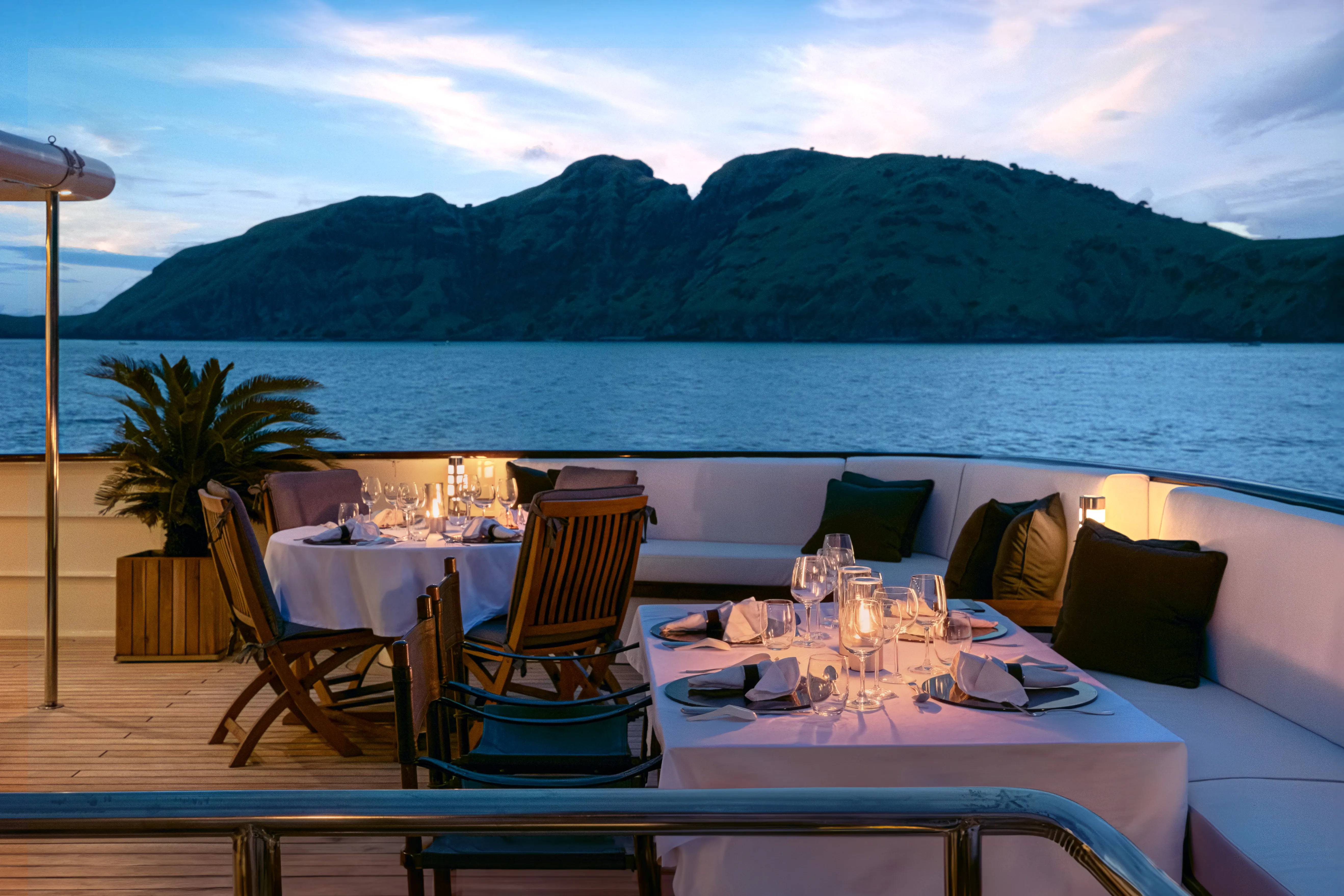 Savor your final breakfast aboard Aqua Blu as you arrive in Benoa, Bali. Disembark the yacht and either catch your outbound flight or continue your Indonesian journey with optional extensions. Depart with memories of an extraordinary adventure through the islands of East Indonesia.