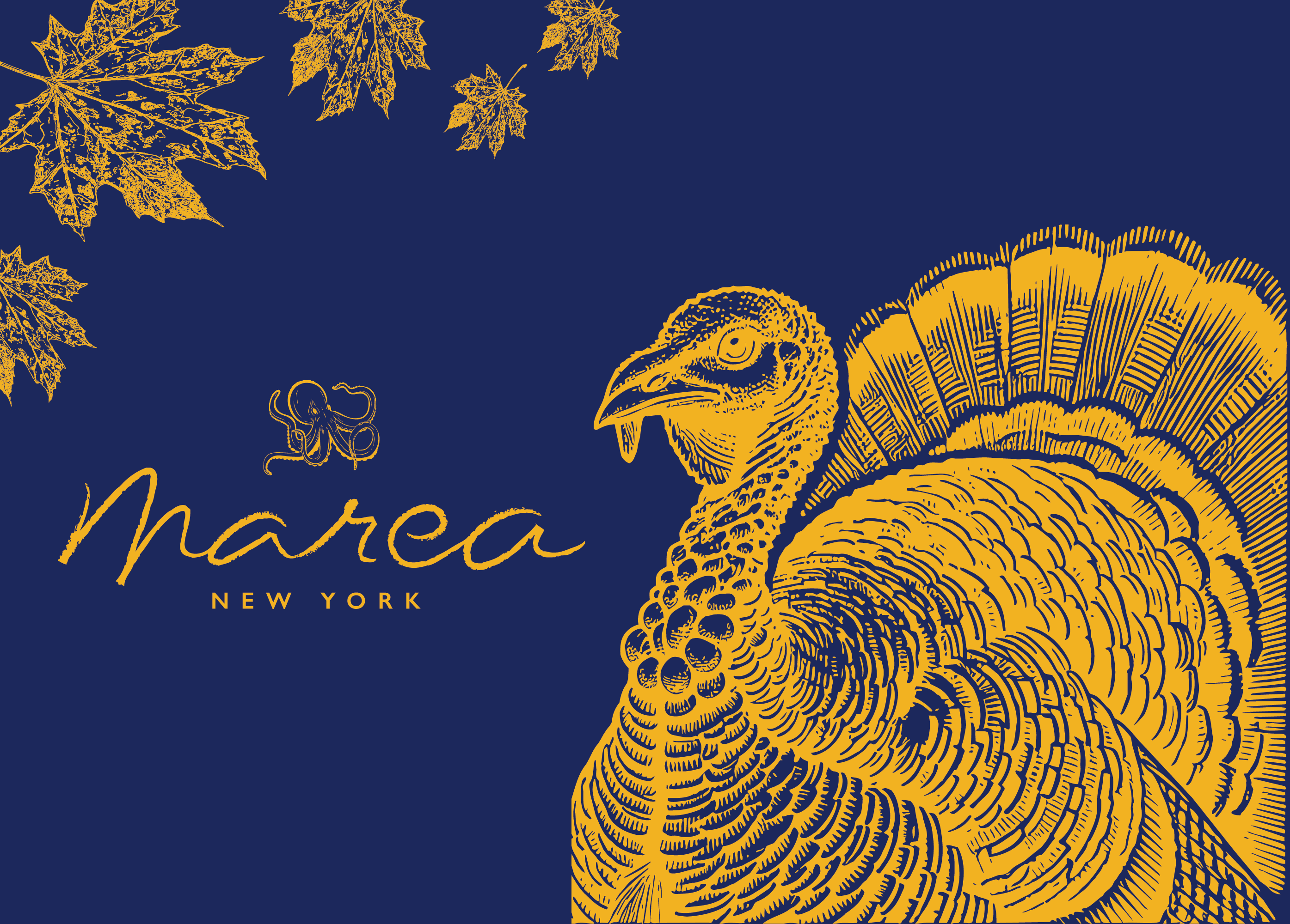 marea logo with a drawing of a turkey