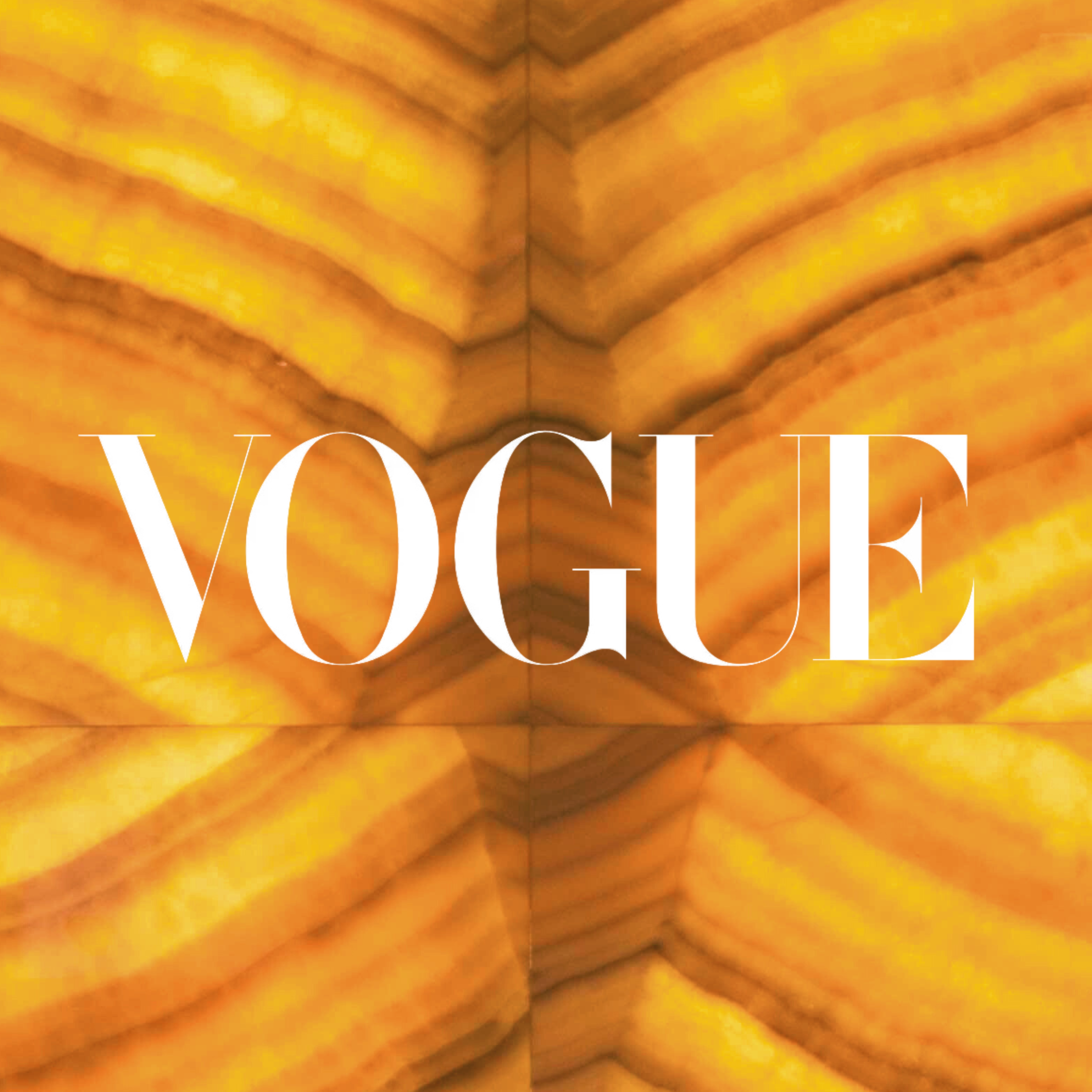 Vogue logo on Marea onyx