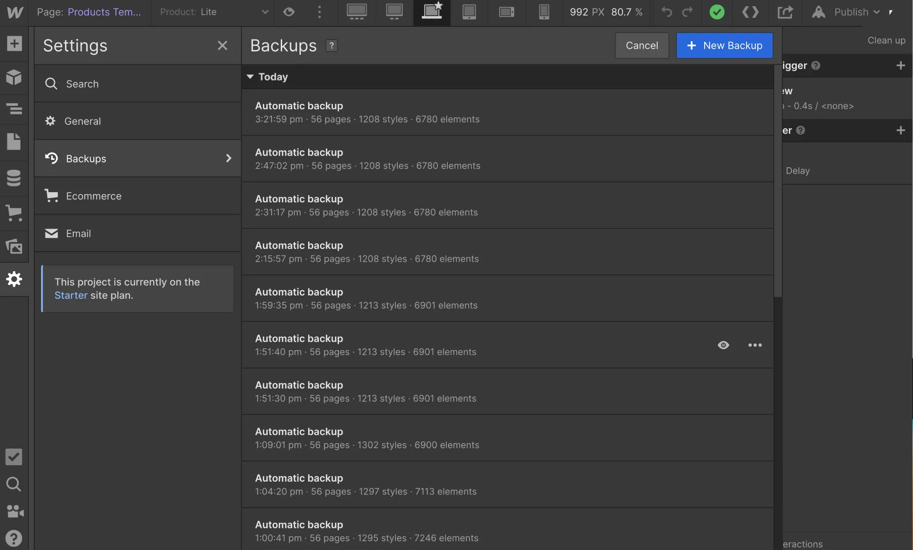 Backups - Cryptocurrency X Webflow Template