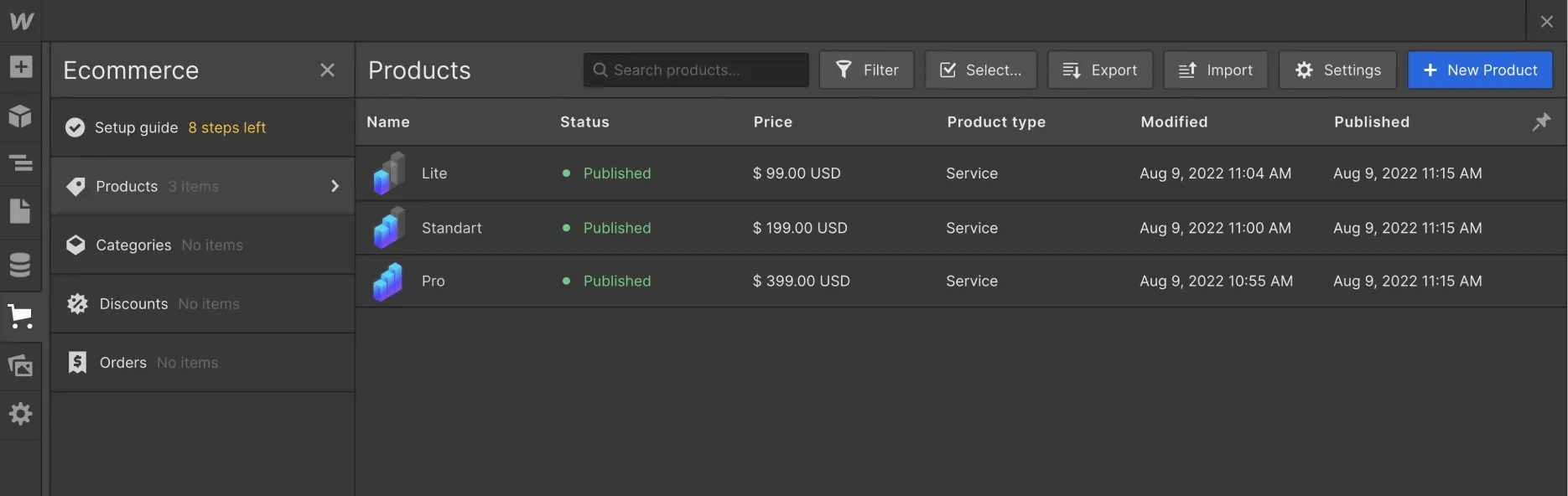 eCommerce Collection - Cryptocurrency X Webflow Template