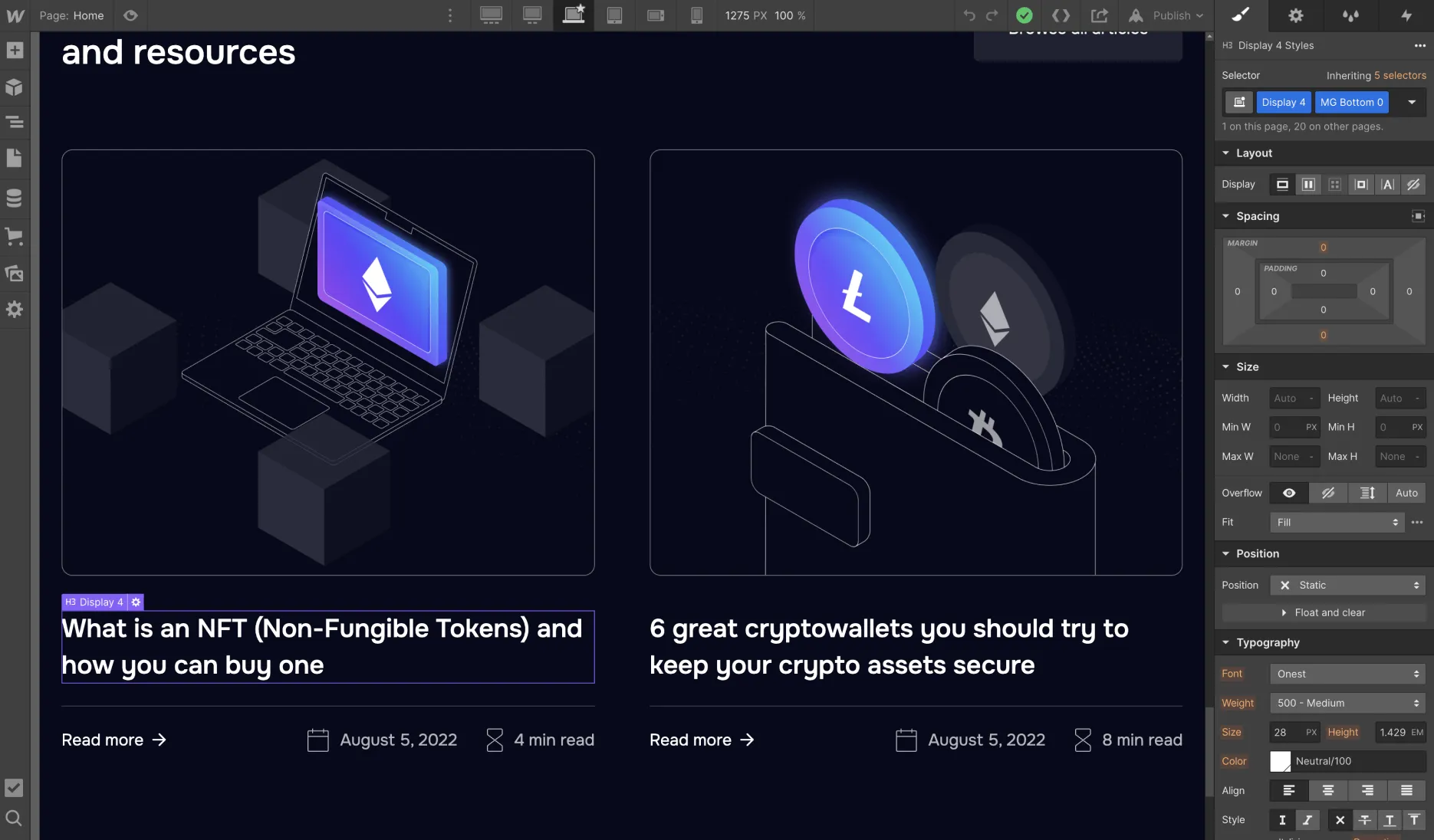 CMS Items - Cryptocurrency X Webflow Template