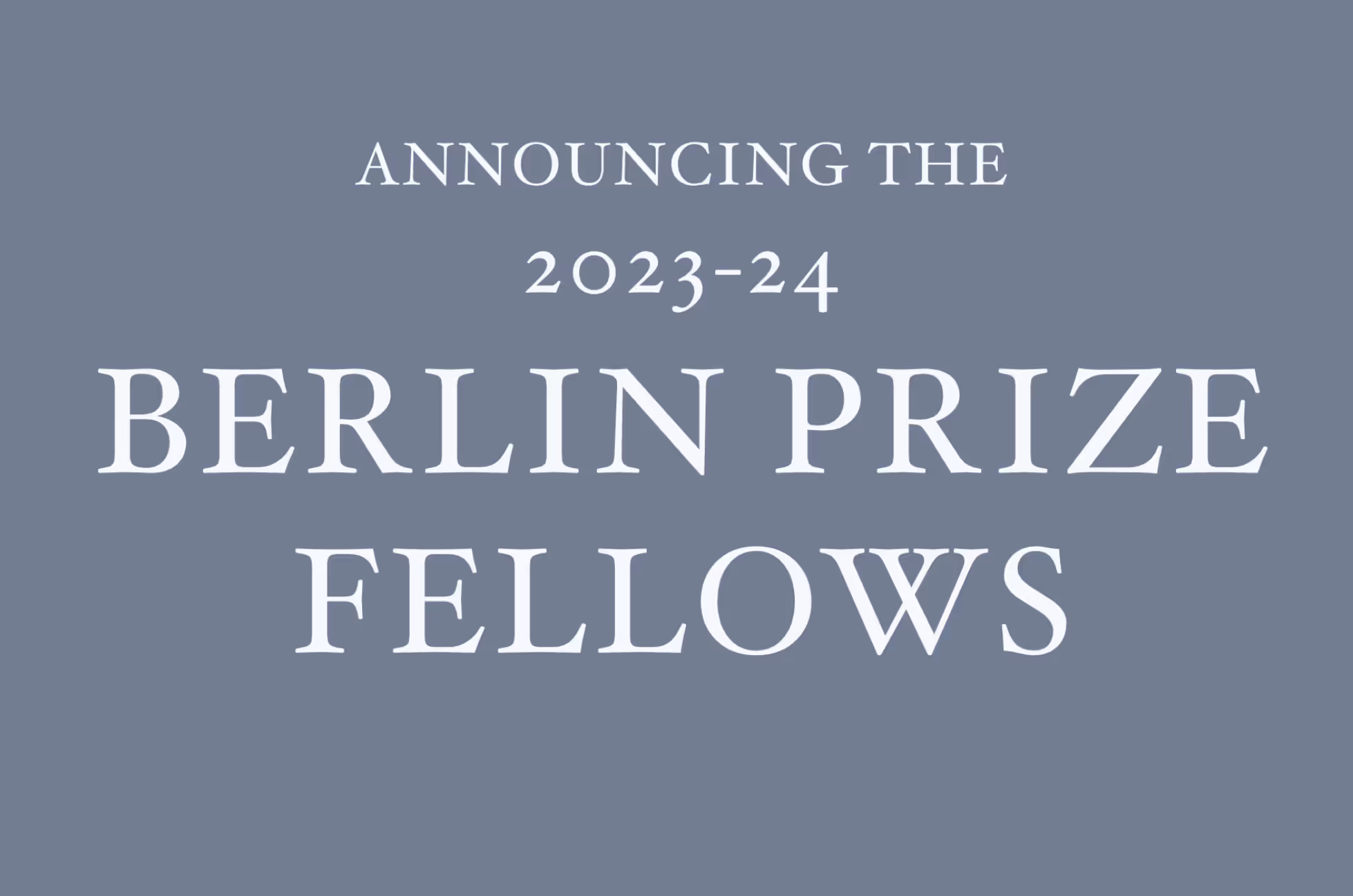 Camila has been awarded the Berlin Prize! 
