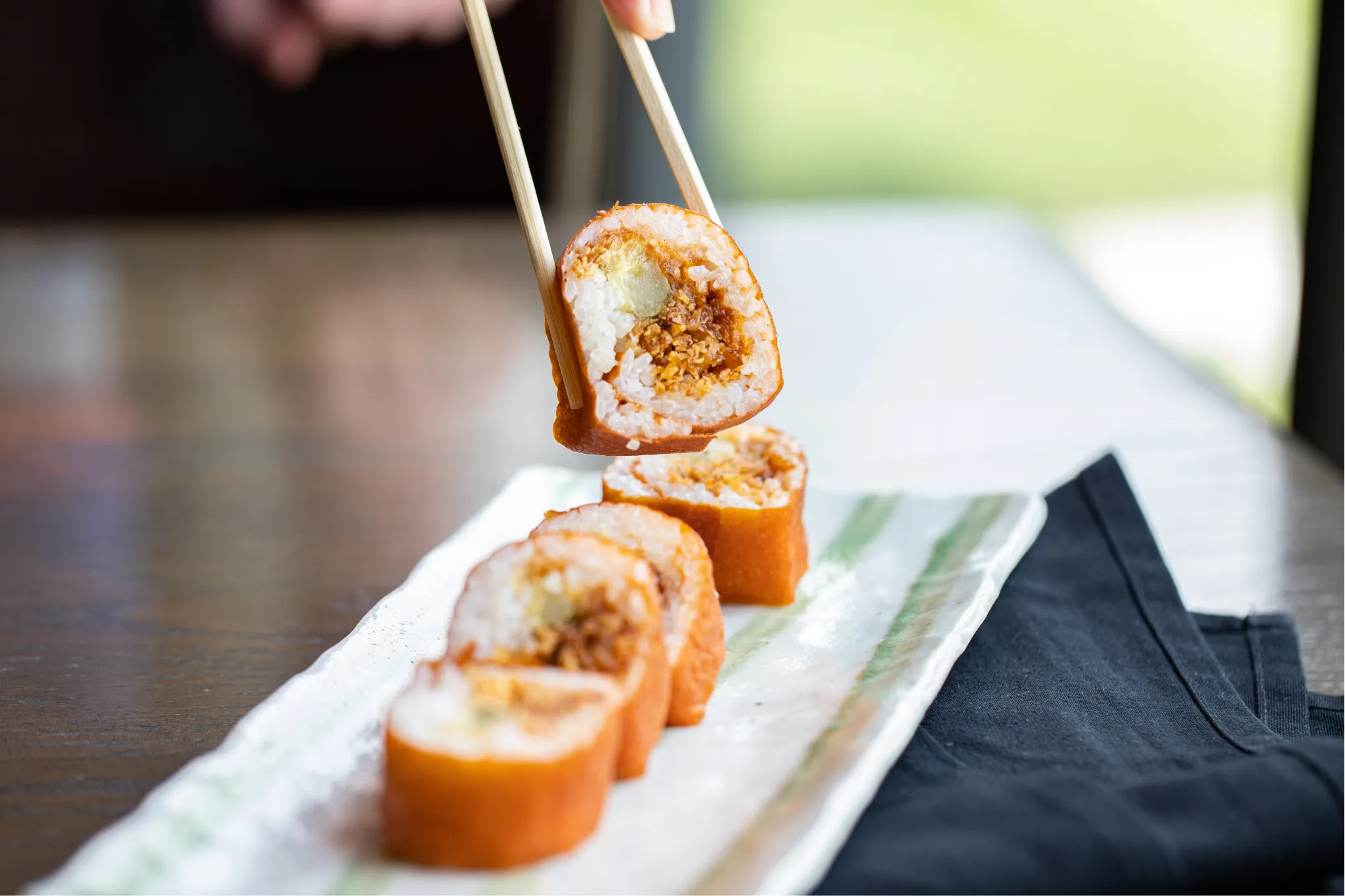 A sushi roll