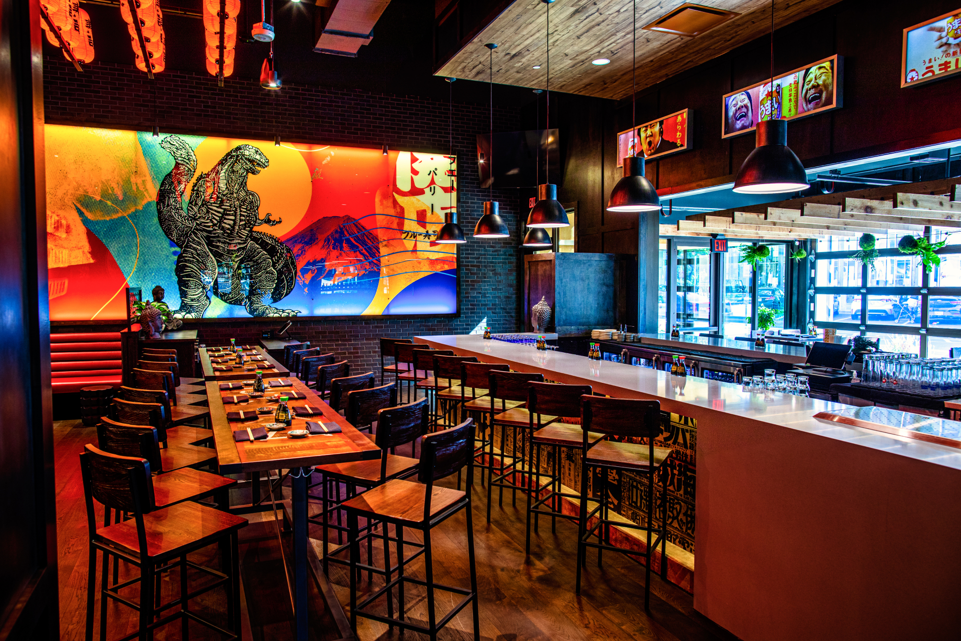 Inside look at Blue Sushi Sake Grill. 