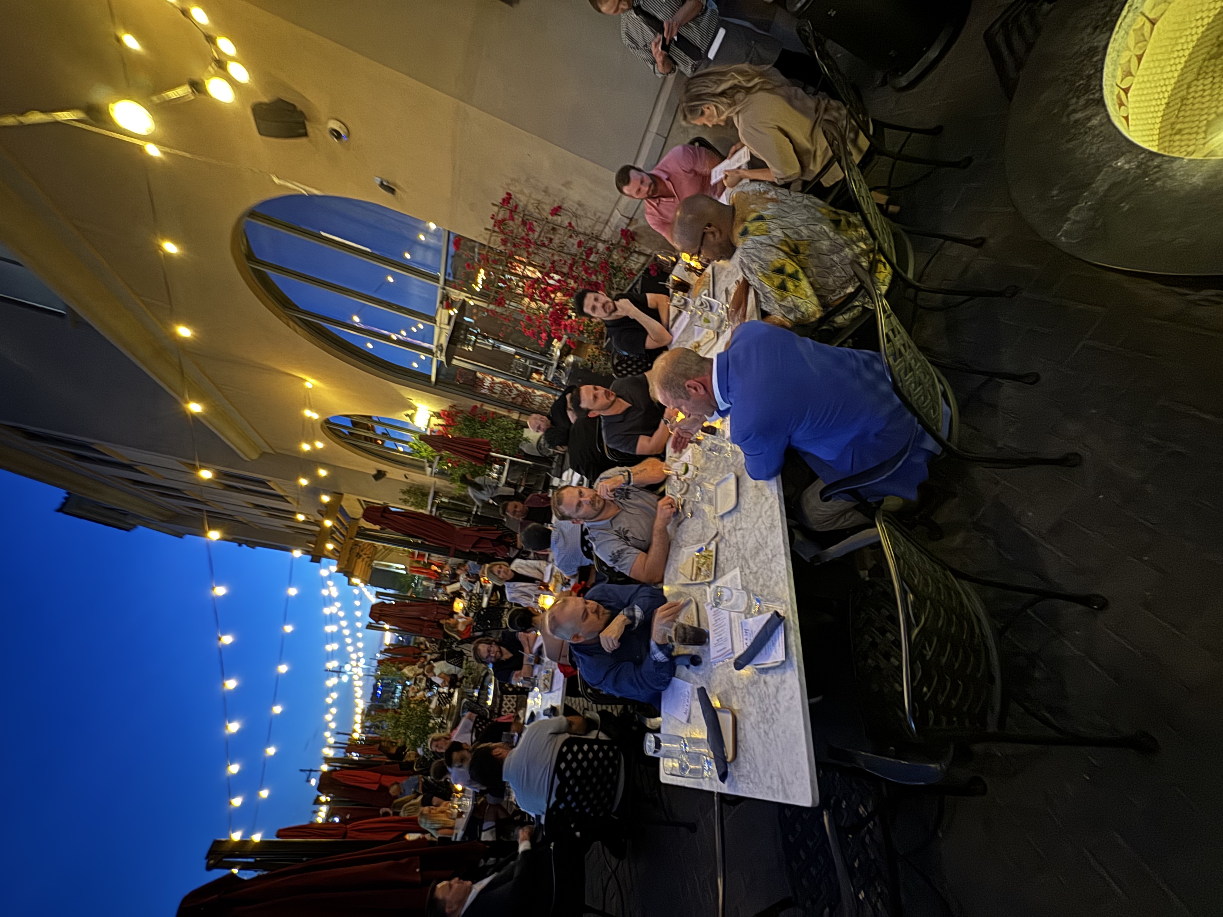 People talking at a networking event