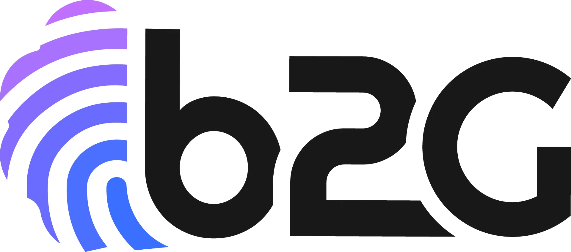 Símbolo da B2Grow combinando as ideias de cérebro e impressão digital.
