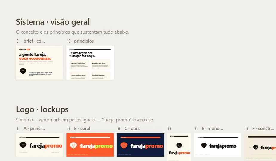 Sistema visual do Fareja Promo reunindo logotipo, mascote Nareba e elementos gráficos da identidade.