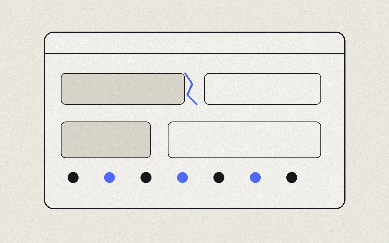 Ilustração editorial da FIELD com interface fragmentada e marcadores que representam sinais de desgaste estrutural em um site.