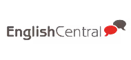 Logotipo da English Central com a palavra 'EnglishCentral' e dois balões de fala, um vermelho e um cinza.