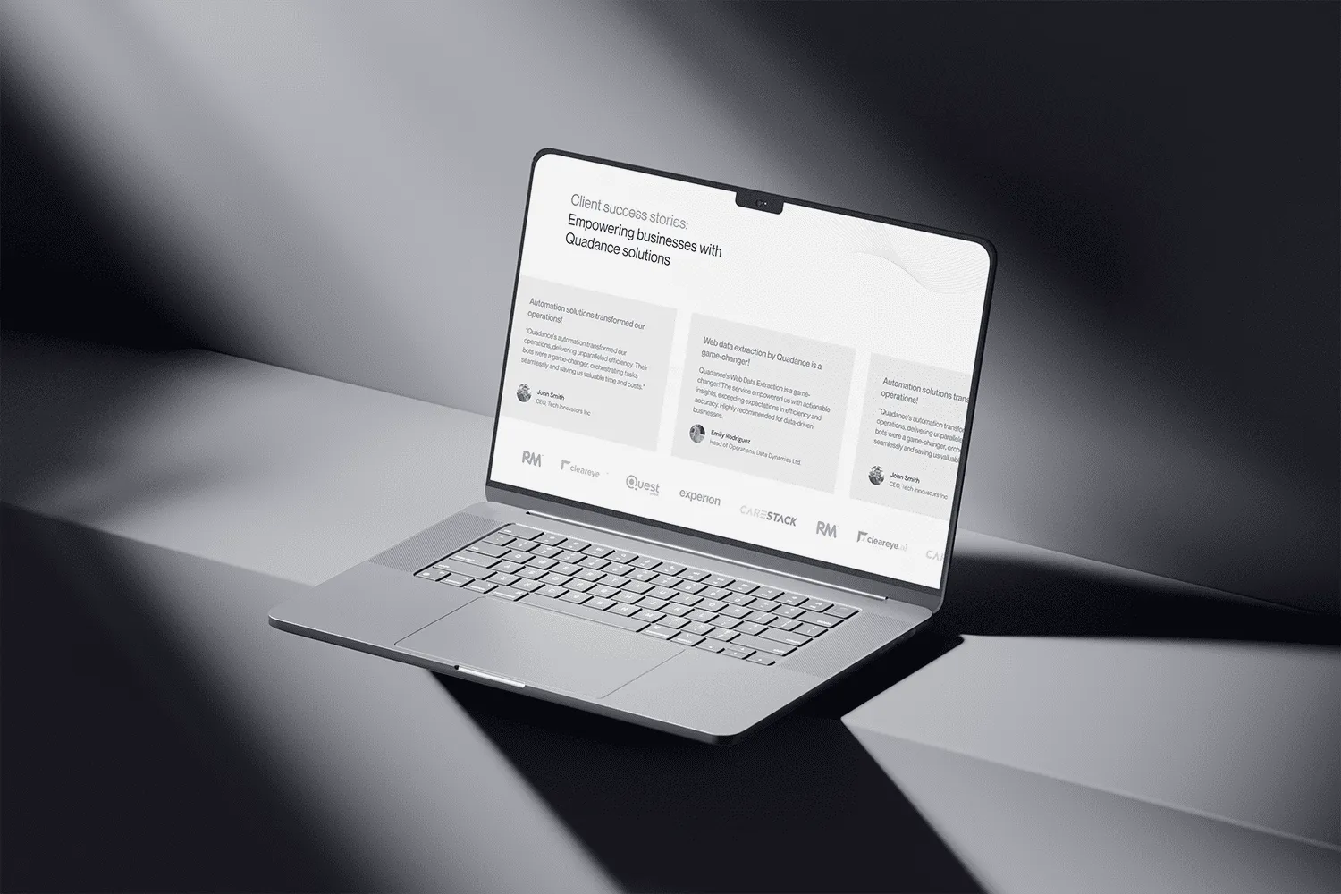 quadance: AI Automation company website ui/ux and wordpress development