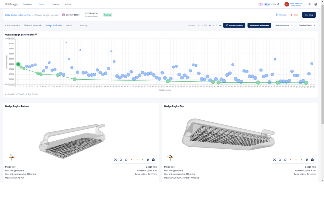 Coldstream Application ColdStream - Generative design for thermal engineers
